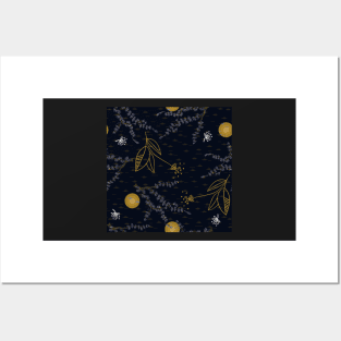 Cinese yellow dots and branches Posters and Art